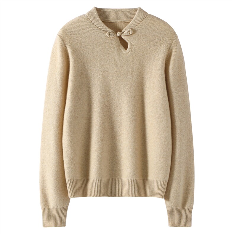 2025秋冬百搭舒适简约v领套头衫，女装羊绒衫，美够羊绒