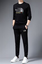 运动套装2023春季商务休闲圆领宽松T恤百搭运动服中年男装两件套,男装休闲套装,电商B212（原钱塘6029）