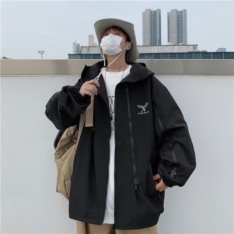 日系机能风冲锋衣外套男春秋牌高街休闲宽松情侣款夹克JK8720-p59,男装夹克,星座1008-1
