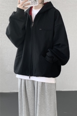 8XL-M美式复古撞色连帽水洗夹克男高级感做旧情侣外套JK1327P88，男装夹克，电商D206-1