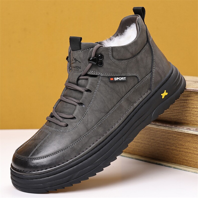 X4483-185冬季男士棉鞋加绒加厚运动休闲鞋高帮，男鞋靴子，星座1407-3