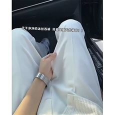 阔腿裤子男女夏季薄款大码胖高腰直筒拖地裤垂感西装裤KAS90，男装西服套装，星座1116A（原606A-3）