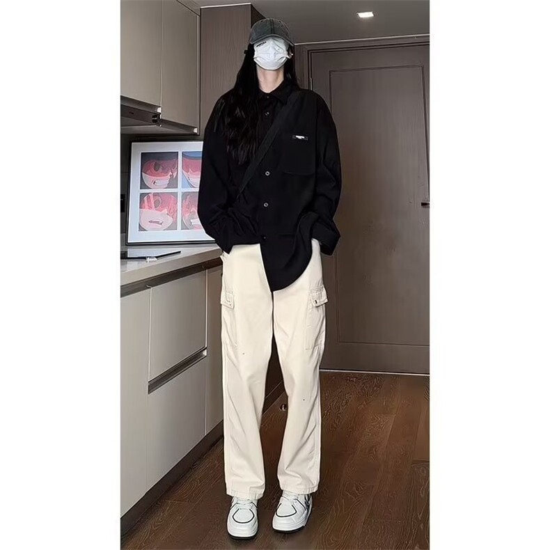 长袖灯芯绒衬衫男秋冬款潮牌宽松内搭男士复古高级感男生衬衣外套图片