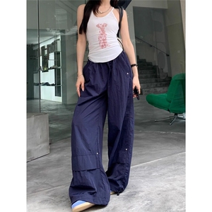 束脚伞兵工装裤女夏季速干设计感直筒裤美式百搭阔腿裤LK6311-P38图片