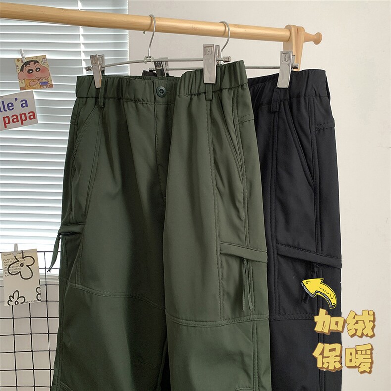 wassuphappy冲锋裤男款春秋夏季美式高街潮牌vibe宽松休闲长裤子,男装棉衣,电商D309B