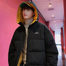 A003-HY001-P60秋冬新款加厚保暖韩版时尚男士面包服冬港仔，男装棉衣，电商A003