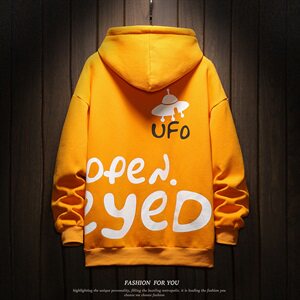 木板秋冬新款情侣连帽百搭潮印花卫衣宽松版男A090-WY50-P65限88图片