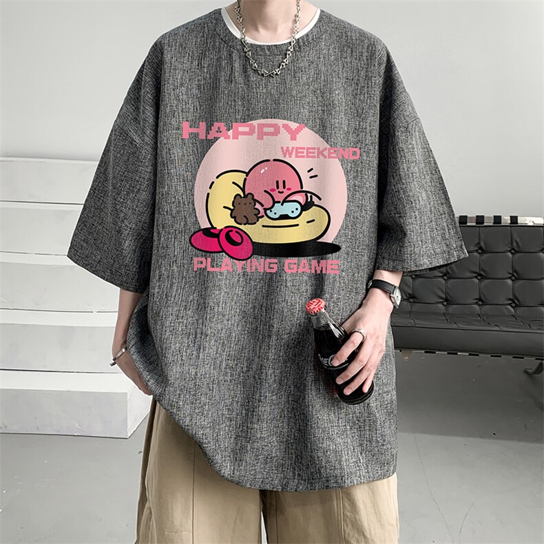 风复古亚麻短袖男棉麻t恤男半袖ZT71313-P35,男装T恤,电商A040