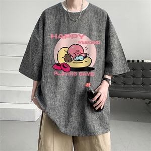 风复古亚麻短袖男棉麻t恤男半袖 ZT71313-P35图片