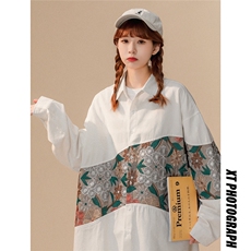 1刺绣潮M-5XL大码95%聚酯纤维5%氨纶长袖衬衫男CS9743P50控78，男装衬衫，星座226-2