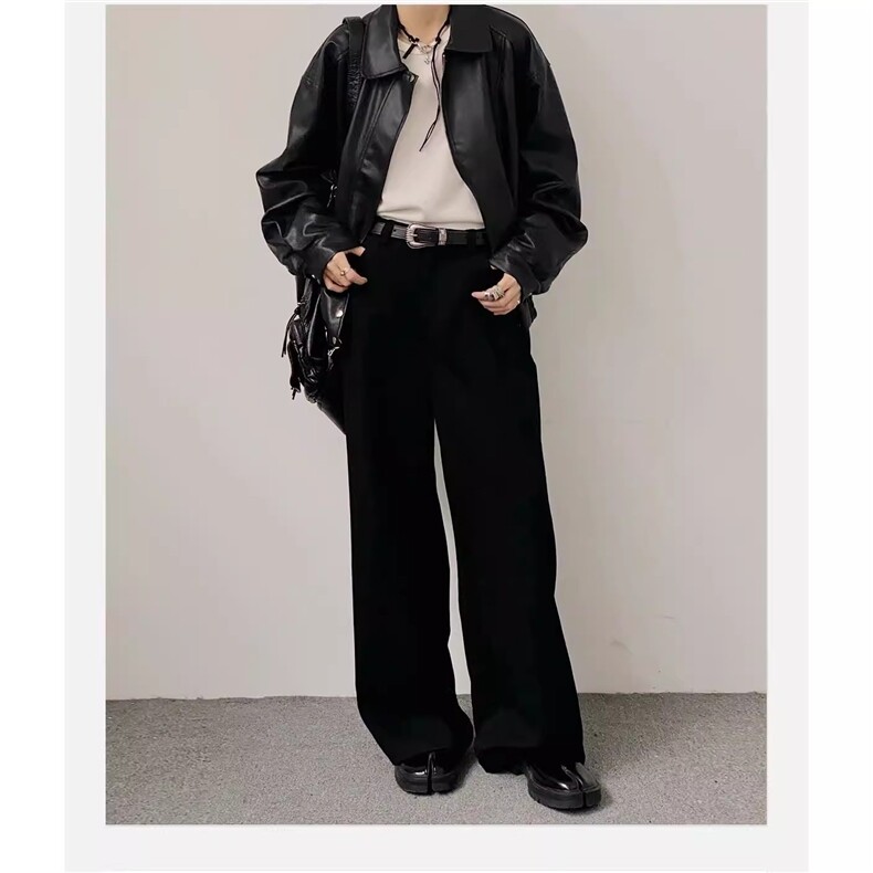 两面穿格子PU皮夹克男女秋冬季美式复古宽松休闲撞色情侣翻领外套,男装夹克,星座410-7