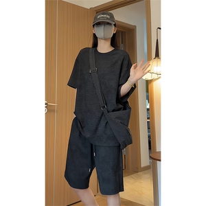 美式扎染短袖短裤休闲男潮牌宽松运动套装T3711特P24/DK8698特P24图片