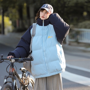 现货 抖音得物可供视频 三防加厚羽绒拼接棉衣外套面包棉服 86670图片