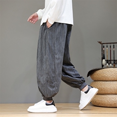 风秋冬季灯芯绒休闲裤男大码阔腿束脚灯笼哈伦裤219-WK18-P55，男装休闲裤，星座219