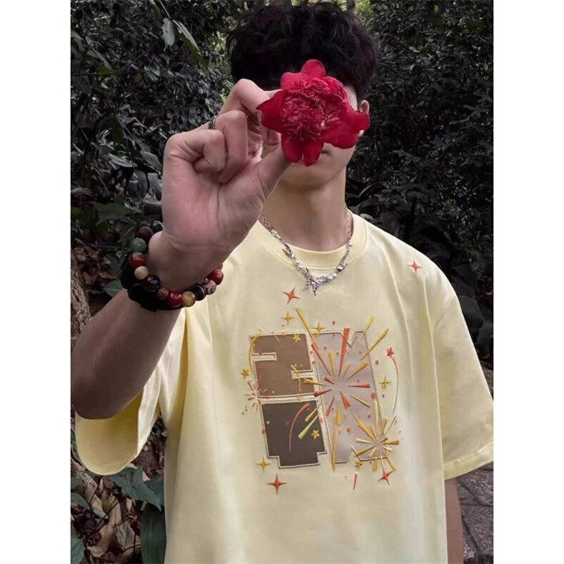 贴布刺绣纯棉短袖ZX0248-特批30图片
