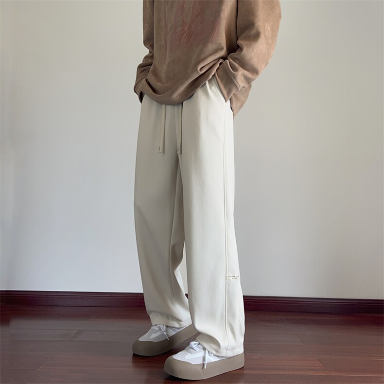 秋季新款休闲裤男宽松直筒裤纯色拖地裤卫裤K7780-P35控58,男装休闲裤,星座209-2