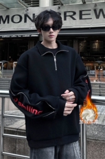 时尚卫衣双拉链袖百变穿搭高街男卫衣常规p75加绒p85，男装卫衣，电商B319