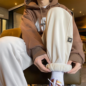 加绒加厚休闲运动卫裤男美式针织束脚裤715-6-BX16P55（控78）图片