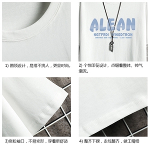 纯棉短袖t恤男大码半袖打底衫宽松体恤衫 网格挂拍 DX17291-P20图片