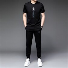 短袖t恤男士休闲男装套装夏季韩版潮流宽松运动衣服一套春秋，男装休闲套装，电商B212（原钱塘6029）