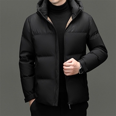 男装面包羽绒服YR8811新品主推90绒子拼接提花格面料实体品质，男装羽绒服，钱塘207-1
