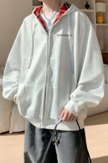 内景秋冬新款慵懒连帽卫衣男潮牌休闲宽松外套WY00750/P55加绒P60，女装短外套，电商B316