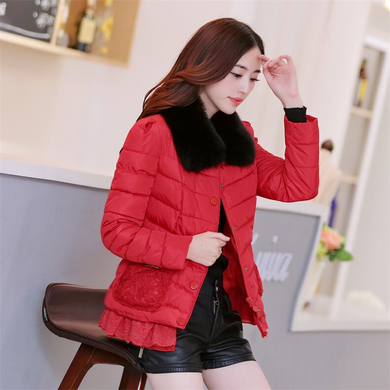 时尚保暖女士棉服修身显瘦短款外套冬季必备潮流单品，女装棉衣/棉服，依恋蒂丝