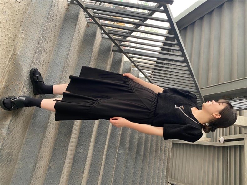 9668大摆裙：法式风，黑色系赫本味复古的气息！，其它，金川古韵