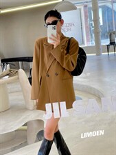 3130#秋冬新款开衩西装，女装西装，mm+ 里墨恩