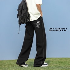 纯棉休闲裤子工装裤男士夏季宽松运动男生直筒K686特批4788，男装休闲裤，星座718-1