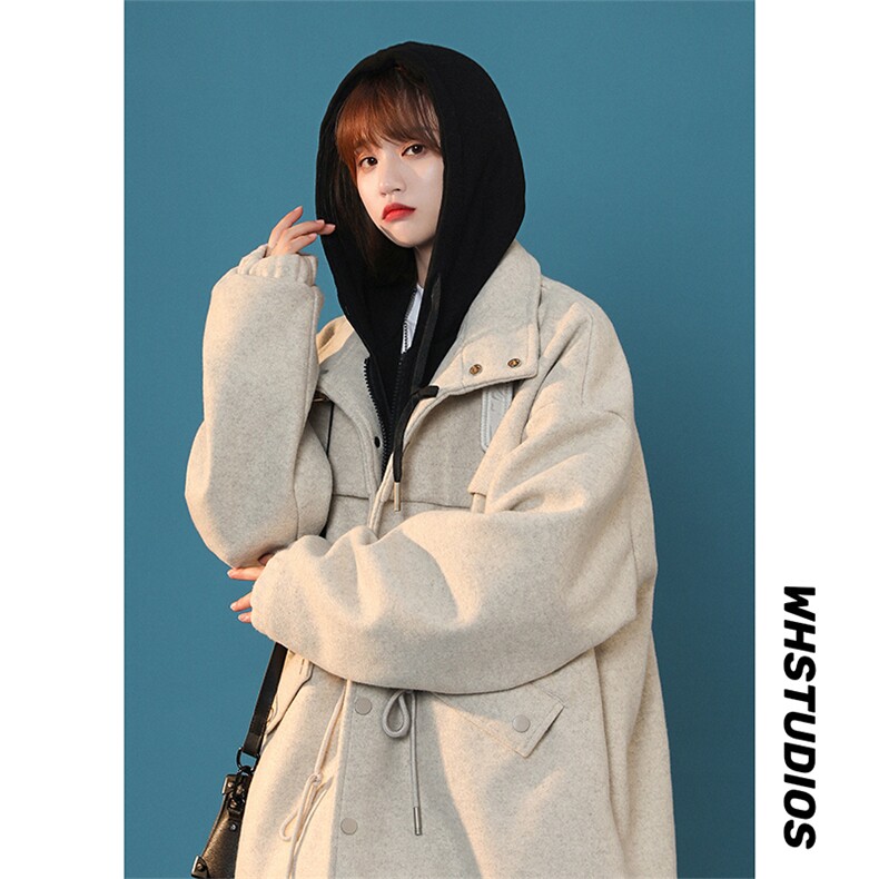 秋冬新款假两件毛呢外套W1813P100控128，男装毛呢大衣，星座1018-3