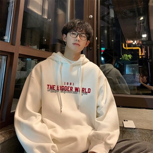秋季新款连帽卫衣男美式潮牌印花百搭潮流休闲上衣-A1199TP50控78图片