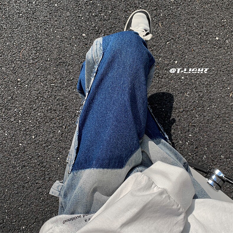 B221 美式ins高街小众个性款修身小脚牛仔裤 LK22078-P65 控88图片