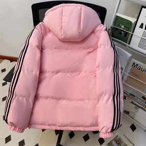 冬季潮流条纹五防立领加绒加厚棉衣情侣撞色棉服外套MY8899-p78图片