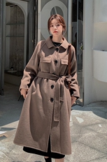 数据未测2021新款女式气质呢大衣Z122P175K258，女装毛呢外套，浙宝296A