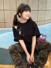 刺绣花卉短袖t恤女夏季2025新款宽松小众设计感半袖上衣TA1480，男装T恤，星座1116A（原606A-3）