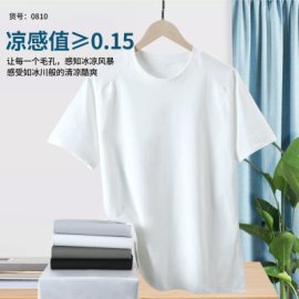 夏季男士圆领短袖T恤宽松休闲上衣简约百搭图片