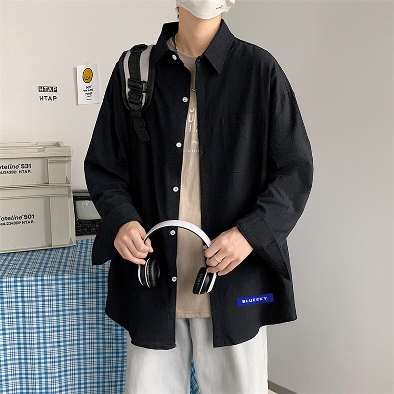 CS15202-P38长袖衬衫男士大码宽松衬衣男寸衫男寸衣,男装衬衫,电商A040