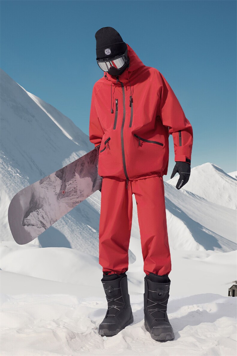 防水防风保暖滑雪服男女户外机能宽松大码中性风套装TZ360-P285,男装休闲套装,电商A001-1