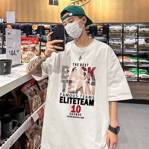 灌篮高手动漫重磅宽松印花情侣短袖大码T恤衫男D300P28控39
