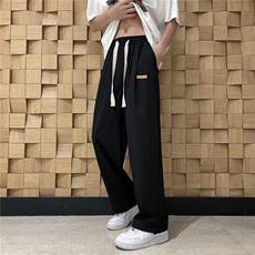夏装新款现货港风毛巾绣运动裤休闲裤男宽松K117-P30，男装休闲裤，星座1109-3
