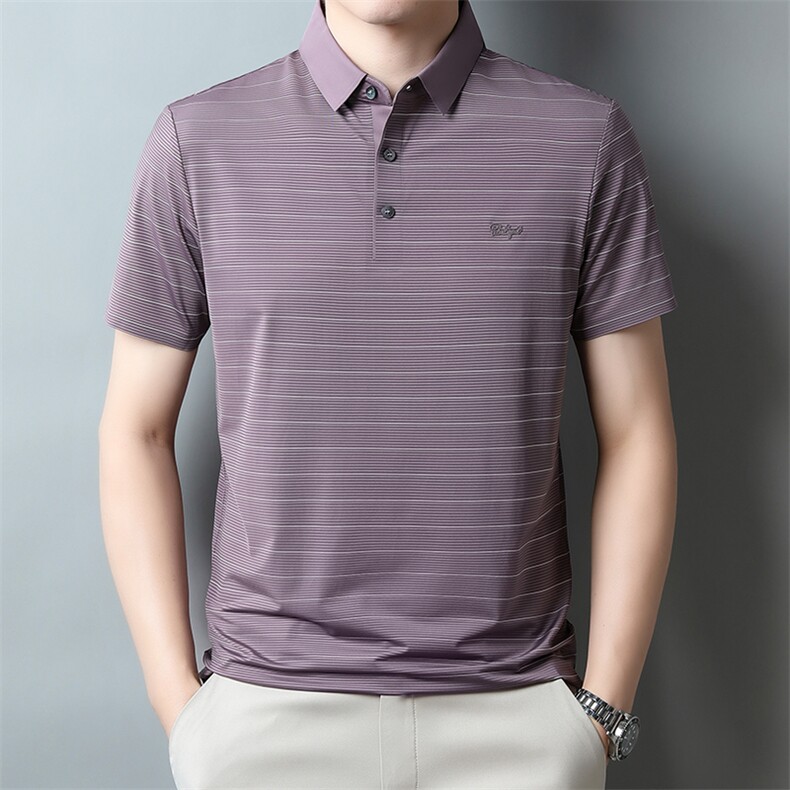 新款polo衫男士T恤男装短袖翻领夏季冰丝商务宽松休闲PL2323-P75,男装Polo衫,星座1105-3