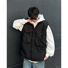 2024新款潮流慵懒大口袋纯色马甲棉服日系百搭现货W8512-P60，男装棉衣，星座512-4