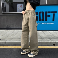 hiphop高街刺绣直筒休闲裤男痞帅大码百搭工装裤K24106-特P35控68，男装工装外套，电商A001