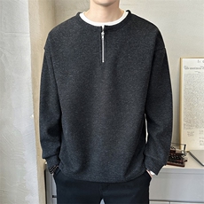 现货春秋潮流百搭青年拉链假俩件卫衣圆领卫衣TW66020-P58，男装卫衣，星座1105-3