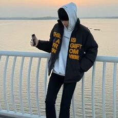 潮牌冬季痞帅高街保暖轻薄棉服男美式百搭新款棉衣外套MY286-P67，男装棉衣，星座208-5