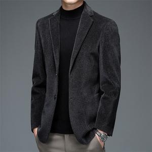 BV8101钱塘2020-2秋冬男士仿貂绒西装时尚休闲西服外套P135图片