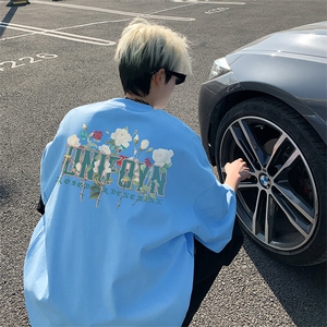 新款抖音直播得物品质260克TB5142批28短袖220克纯棉T5142P23控39图片