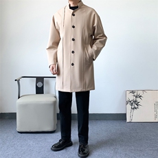 新中式得物精品】风衣男大衣男中长款新风SU5-P95-爆景C，男装风衣，星座401