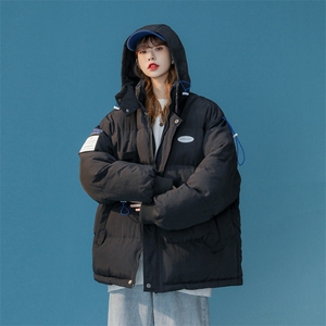 216-BK101-P120 21秋冬棉衣外套棉服中性男女抽绳 蓝 控145图片